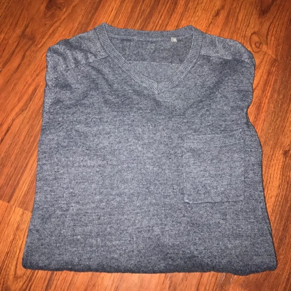 Blue V-neck Sweater